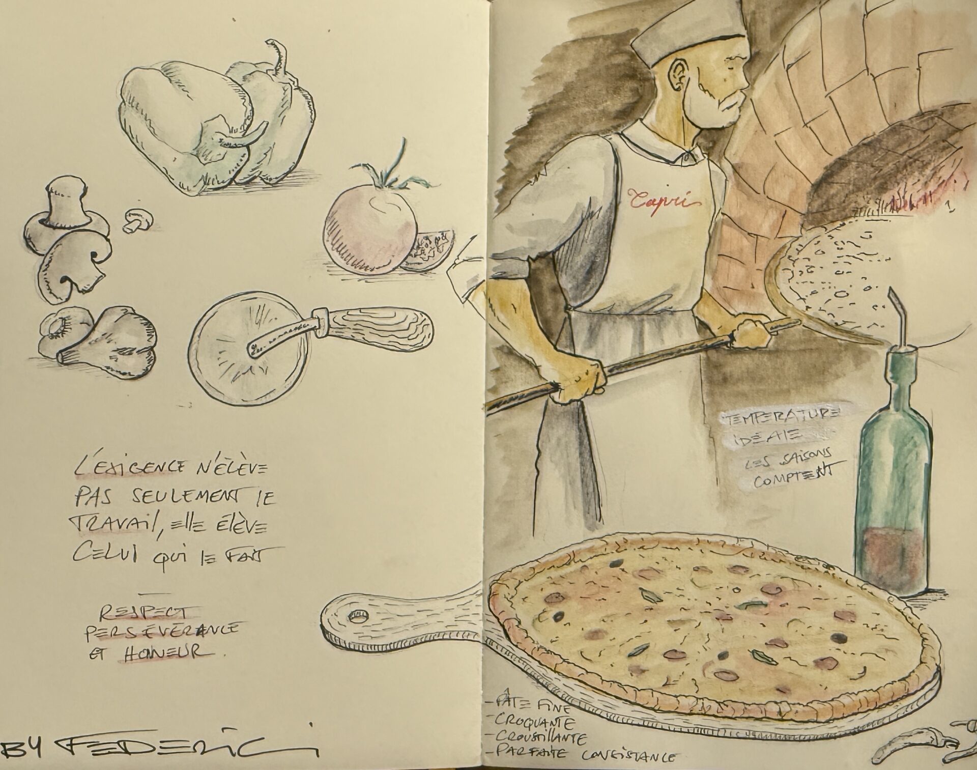 Casa Capri - carnet de voyage Le pizzaiolo